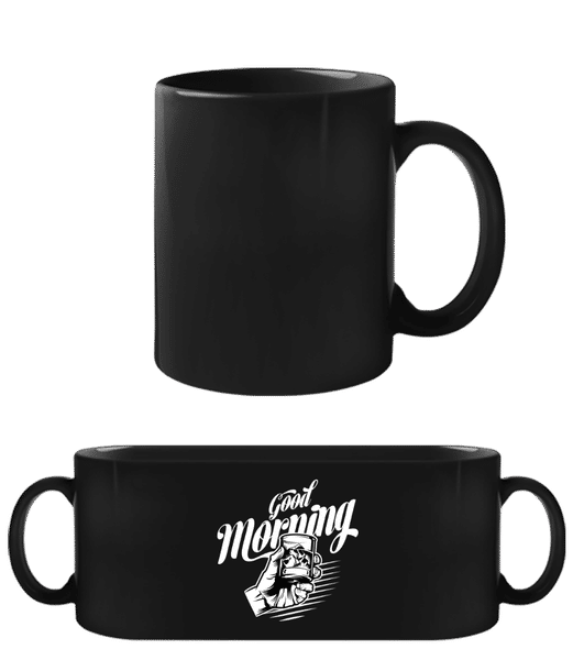 Preview: Good Morning - Black Mug - Black - Front