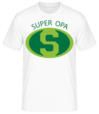 Super Opa - Männer Basic T-Shirt - Weiß - Vorne