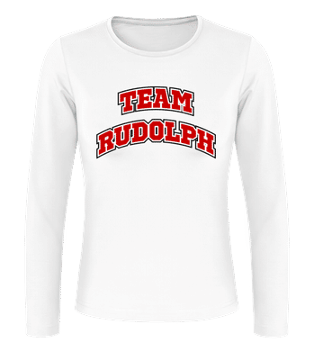 tím Rudolph - Dámske tričko s dlhým rukávom basic - Biela - Predné