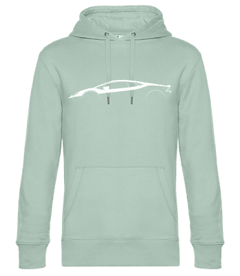 'Lamborghini Huracan Evo' Silhouette - Männer Standard Hoodie - Mintgrün - Vorne