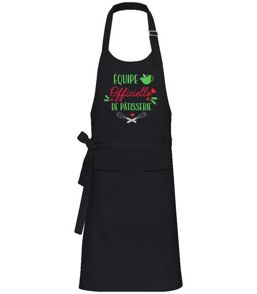 Aperçu: Equipe Officielle De Pâtisserie - Tablier professionnel - Noir - Devant