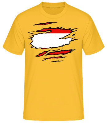 Torn Flag Of Austria - Men's Basic T-Shirt - Golden yellow - Front