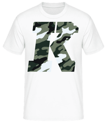 King Camouflage - Pánske basic tričko - Biela - Predné