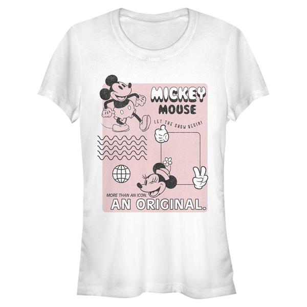 Aperçu: Disney Classics - Mickey Mouse - Mickey Mouse Orginal Mickey - Femme T-shirt - Blanc - Devant