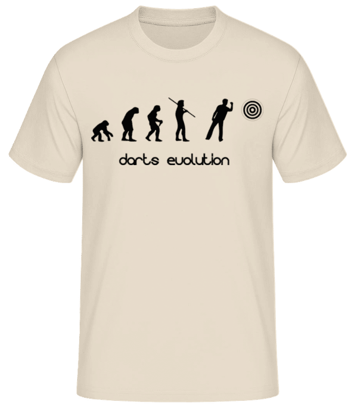 Preview: Darts Evolution - Men's Basic T-Shirt - Cream - Front
