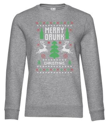 Merry Drunk Christmas - Sweat-shirt standard pour femme - Gris chiné - Devant
