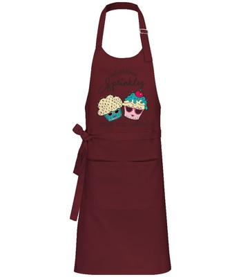 Whatever Sprinkles Your Cup Cakes - Professional Apron - Bordeaux - Front
