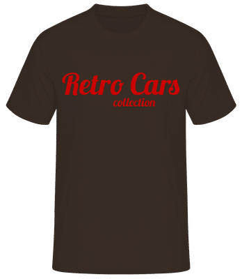 Retro Cars Collection - Pánske tričko B&C - Hnedá - Predné