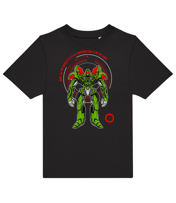 Vorschau: Energon And A Lot Of Luck - Kinder T-Shirt B&C - Schwarz - Vorne