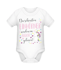 Einhorn Geboren In August · Baby Bio Strampler