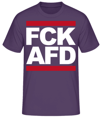 FCK AFD - Männer T-Shirt B&C - Lila - Vorne