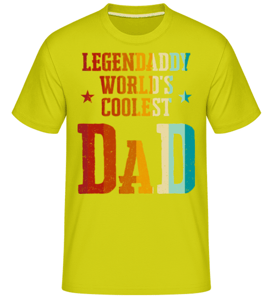 Aperçu: Worlds Coolest Dad -  T-Shirt Shirtinator homme - Citron vert - Devant