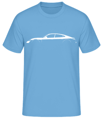'Porsche Taycan Turbo S' Silhouette - Men's Basic T-Shirt - Light blue - Front