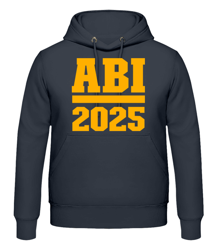 Vorschau: Abi 2025 College Style - Männer Hoodie - Anthrazit - Vorne