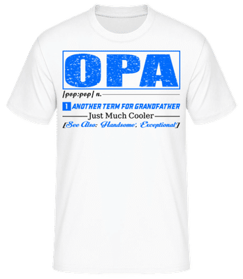Opa Definition - Männer Basic T-Shirt - Weiß - Vorne