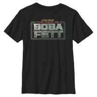 Star Wars - The Book of Boba Fett - Skupina Boba Fett Main Logo - Kids T-Shirt - Black - Front