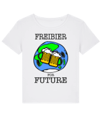 Freibier Pre budúcnosť - Dámske bio tričko Stanley Stella 2.0 - Biela - Predné