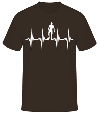 Randonnée du footballeur - T-shirt standard Homme - Marron - Devant