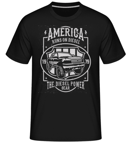 Aperçu: Runs On Diesel -  T-Shirt Shirtinator homme - Noir - Devant