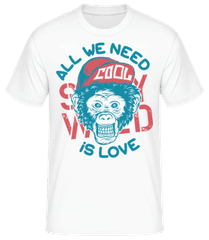 All We Need Is Love Affe Cool · Männer Basic T-Shirt