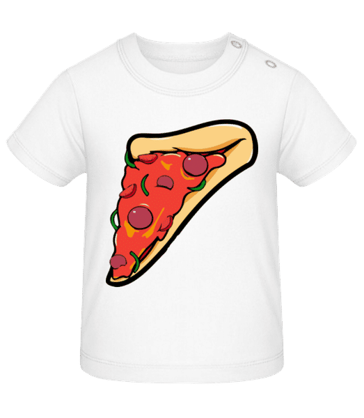 Aperçu: Morceau De Pizza - T-shirt Bébé - Blanc - Devant