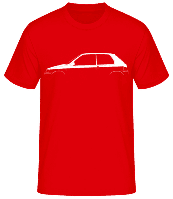 'Peugeot 106 Rallye' Silhouette - T-shirt standard Homme - Rouge - Devant