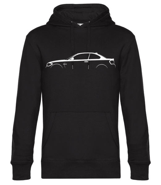 Preview: 'BMW 1M Coupe E82' Silhouette - Unisex Premium Hoodie - Black - Front