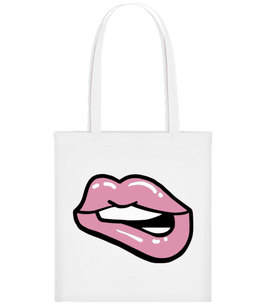 Aperçu: Pink Lips - Tote Bag - Blanc - Devant