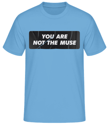 You Are Not The Muse Sticker - Pánske basic tričko - Svetlo modrá - Predné