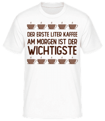 Der Erste Liter Kaffee · Männer T-Shirt B&C