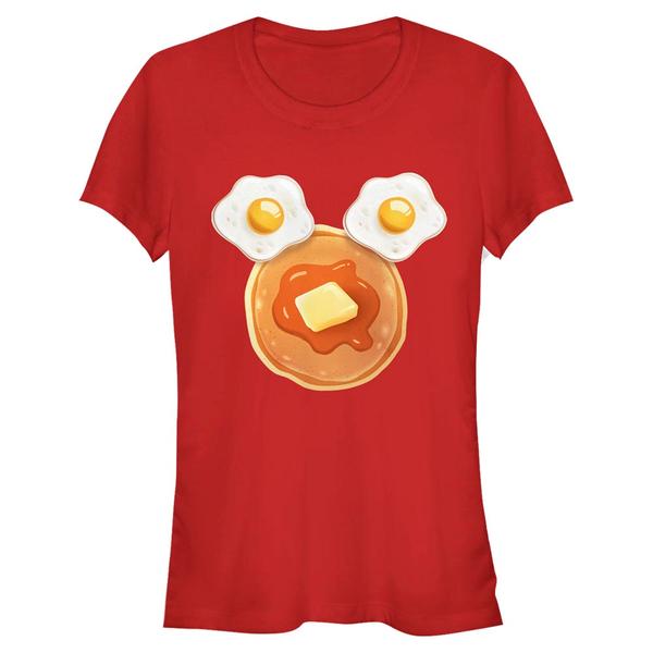Aperçu: Disney - Mickey Mouse - Mickey Breakfast at s - Femme T-shirt - Rouge - Devant