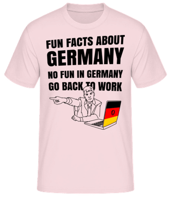 Fun Facts Germany - Men's Basic T-Shirt - Pink - Front