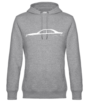 'Mercedes-Benz C-Class W203' Silhouette - Pánska štandardná mikina s kapucňou - Melírovo šedá - Predné