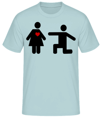 Woman and Man with Heart Logo 2 - Camiseta para hombre B&C - Verde menta - delante