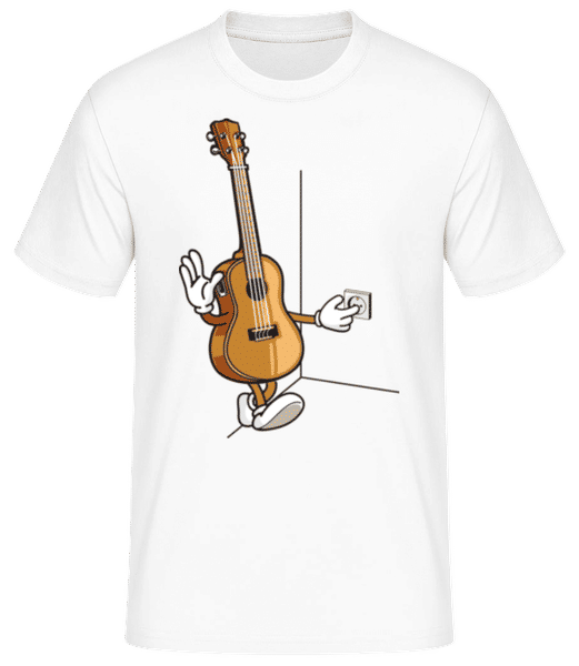 Aperçu: Guitare Électrique - T-shirt standard Homme - Blanc - Devant