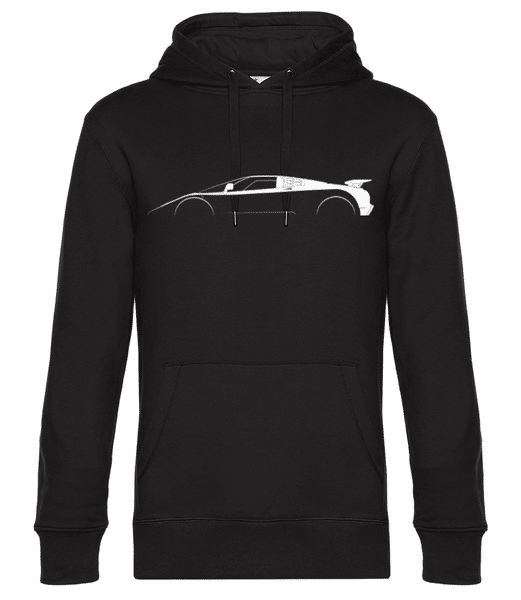Aperçu: 'Bugatti EB110 SS' Silhouette - Sweat à capuche premium Unisexe - Noir - Devant