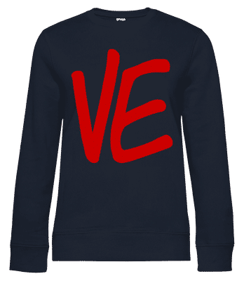 VE Red - Sweat-shirt standard pour femme - Bleu marine - Devant