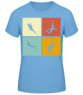 Klettern - Frauen Basic T-Shirt - Hellblau - Vorne