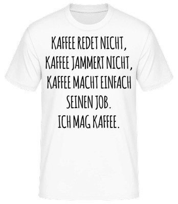 Ich Mag Kaffee - Männer Basic T-Shirt - Weiß - Vorne