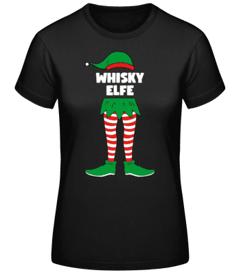 Whisky Elfe - Frauen Basic T-Shirt - Schwarz - Vorne
