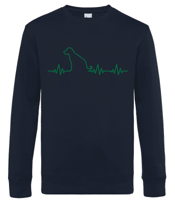 Pulsation Chien - Sweat-shirt standard pour homme - Bleu marine - Devant