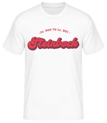 Sternzeichen Steinbock Datum - Männer Basic T-Shirt - Weiß - Vorne
