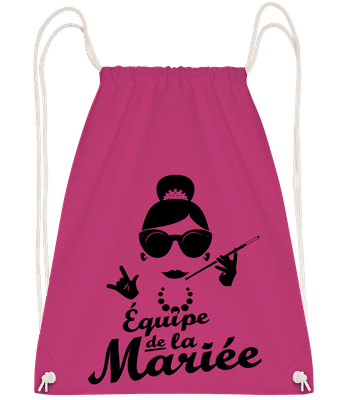Équipe De La Mariée - Sac à dos Drawstring - Magenta - Vorn
