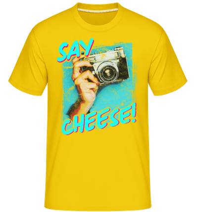 Say Cheese -  Shirtinator Men's T-Shirt - Golden yellow - Front