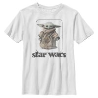 Star Wars - The Mandalorian - The Child Retro No Stripes - Niños Camiseta - Blanco - delante