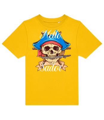 Hello Sailor - Dětské tričko B&C - Žlutá - Napřed