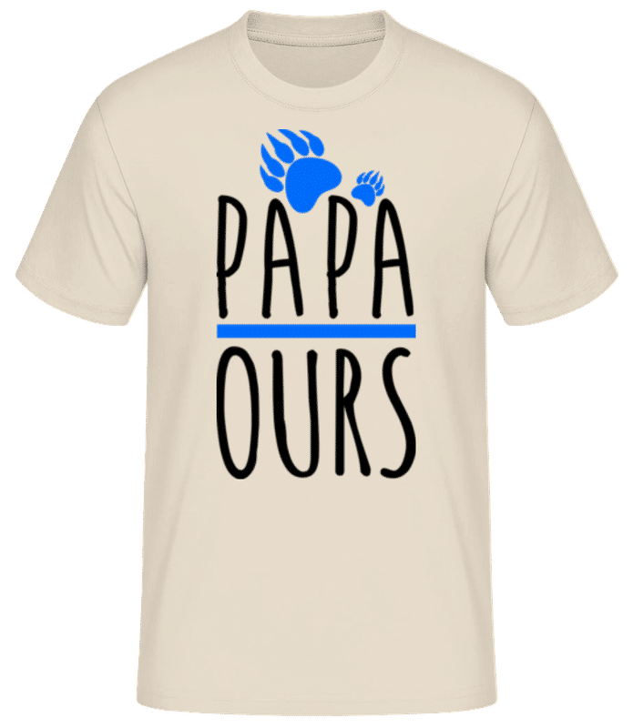Aperçu: Papa Ours - T-shirt standard Homme - Crème - Devant