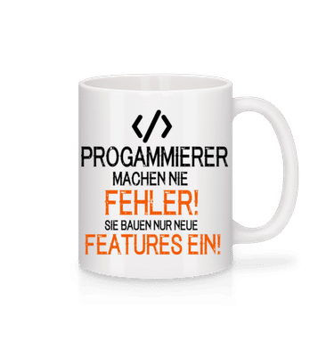 Programmierer Bauen Features - Tasse - Weiß - Vorne