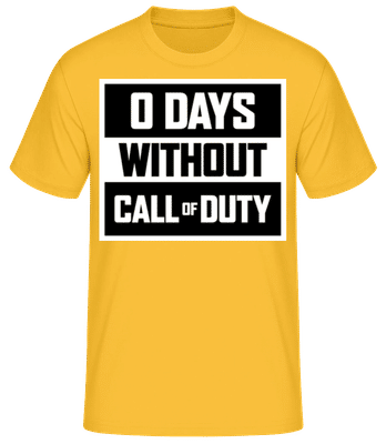 Zero Days Without Call Of Duty - Men's Basic T-Shirt - Golden yellow - Front