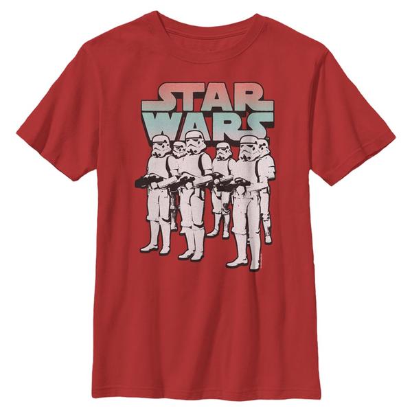 Aperçu: Star Wars - Stormtrooper Marching Orders w 3 Shadow - Enfant T-shirt - Rouge - Devant